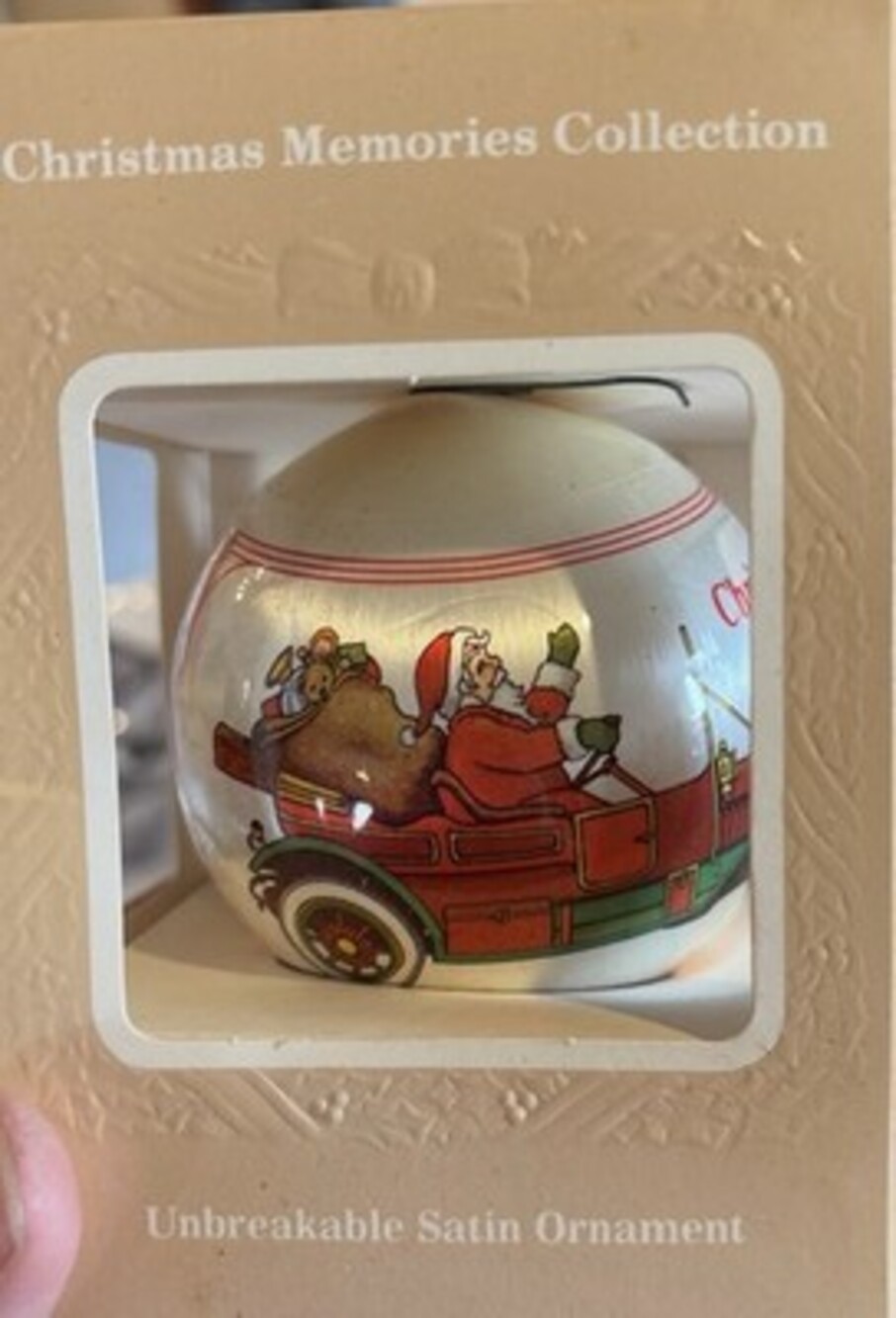 Christmas Memories Collection, Unbreakable Satin Ornament
